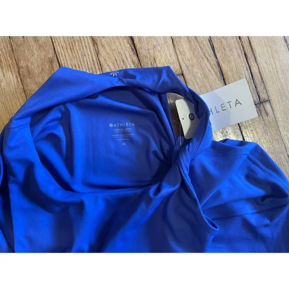 Athleta‎ NWT Blue Conscious Dress Athletic Fit Flare Skater Size 2X Golf Tennis - Picture 7 of 9